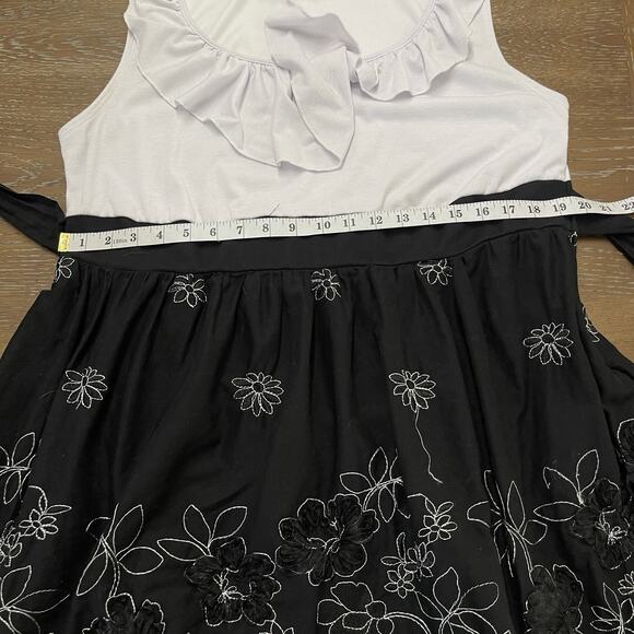 Vintage Torrid Womens Dress Plus Size 20 Floral 3D Ruffle Sleeveless Cotton - Picture 10 of 13